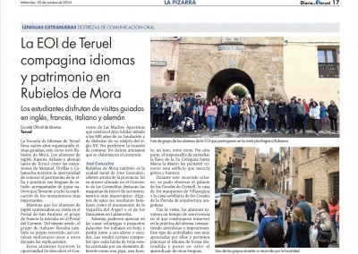 Diario de Teruel Excursion Rubielos 23Oct24